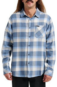 �N�C�b�N�V���o�[ �����Y �g�b�v�X �V���c �R�b�g�� Quiksilver Penmar Check Cotton Flannel Button-Up Shirt China Blue �u���[
