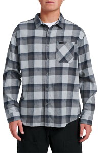 �N�C�b�N�V���o�[ �����Y �g�b�v�X �V���c �R�b�g�� Quiksilver Penmar Check Cotton Flannel Button-Up Shirt Quarry �`�F�b�N