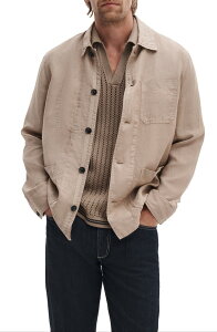 ���O�A���h�{�[�� �����Y �A�E�^�[ �W���P�b�g�E�u���]�� ���l�� rag & bonevan Linen Chore Jacket Wolf Grey �O���[