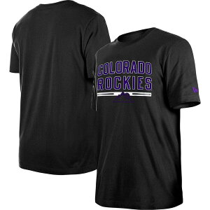 �j���[�G�� �����Y �g�b�v�X T�V���c Men's New Era Black Colorado Rockies Batting Practice T-Shirt Black �u���b�N