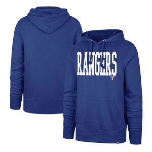 �t�H�[�e�B�[�Z�u�� �����Y �A�E�^�[ �p�[�J�[�E�X�E�F�b�g Men's '47 Royal Texas Rangers Dime Headline Pullover Hoodie Royal