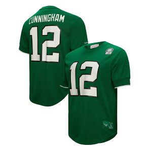 �~�b�`�F��&�l�X �����Y �g�b�v�X T�V���c ���b�V�� Men's Mitchell & Ness Randall Cunningham Kelly Green Philadelphia Eagles Retired Player Name & Number Mesh Top Kelly Green �O���[��
