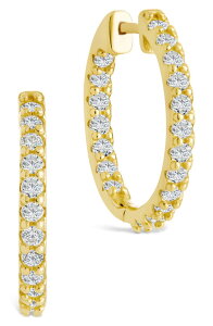 �X�^�[�����O�t�H�[�G�o�[ ���f�B�[�X �A�N�Z�T���[ �s�A�X�E�C�������O Sterling Forever Constance Cubic Zirconia Inside Out Hoop Earrings Gold �S�[���h