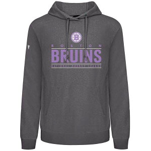 ���x���E�F�A �����Y �A�E�^�[ �p�[�J�[�E�X�E�F�b�g Men's Levelwear Gray Boston Bruins Hockey Fights Cancer Pulsar Off Season Tri-Blend Pullover Hoodie Gray �O���[