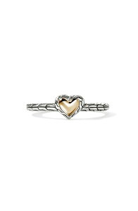 �W�����E�n�[�f�B�[ ���f�B�[�X �A�N�Z�T���[ �w�� John Hardy Essentials Heart Ring Silver �V���o�[