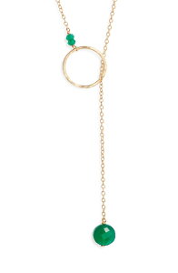 �i�V�F�� ���f�B�[�X �A�N�Z�T���[ �l�b�N���X�E�`���[�J�[ ���[�X Nashelle Gwyneth Semiprecious Toggle Necklace Green Onyx/ Gold Fill �O���[��