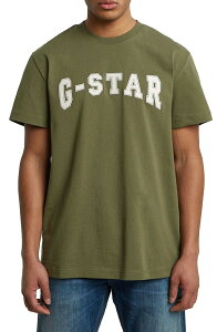 �W�[�X�^�[ �����Y �g�b�v�X T�V���c �R�b�g�� ���S �O���t�B�b�N G-STAR Felt Logorganicotton Graphic T-Shirt Shadow Olive �I���[�u