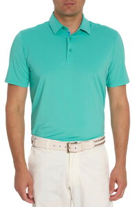 ���o�[�g�O���n�� �����Y �g�b�v�X �|���V���c Robert Graham Axelsen Solid Short Sleeve Performance Golf Polo Jade