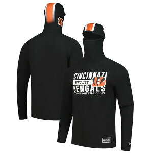 �j���[�G�� �����Y �A�E�^�[ �p�[�J�[�E�X�E�F�b�g Men's New Era Black Cincinnati Bengals Functional Fandom Balaclava Helmet Stripe Tri-Blend Hoodie Black �u���b�N