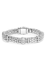 ���S�X ���f�B�[�X �A�N�Z�T���[ �u���X���b�g�E�o���O���E�A���N���b�g LAGOS Fluted Station Caviarope Bracelet Silver �V���o�[
