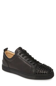 �N���X�`�����E���u�^�� �����Y �V���[�Y �X�j�[�J�[ Christian Louboutin Louis Junior Spikesneaker Black/ Black �u���b�N