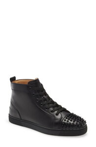 �N���X�`�����E���u�^�� �����Y �V���[�Y �X�j�[�J�[ Christian Louboutin Lou Spikes High Top Sneaker Black �u���b�N