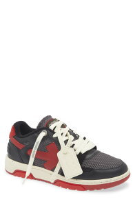 �I�t-�z���C�g �����Y �V���[�Y �X�j�[�J�[ Off-White Slim Out office Sneaker Grey Melange - Coral Red �O���[