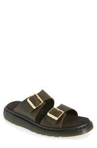 �h�N�^�[�}�[�`�� ���f�B�[�X �V���[�Y �T���_�� Dr. Martens Josef Slide Sandal Dms Olive �I���[�u