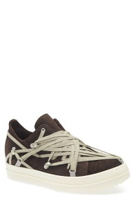 ���b�N�I�E�G���X �����Y �V���[�Y �X�j�[�J�[ ���[�X Rick Owens Megalaced Sneaker Mahogany/ Milk