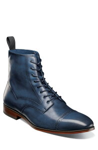 �X�e�C�V�[�A�_���X �����Y �V���[�Y �u�[�c�E���C���u�[�c �L���b�v Stacy Adams Henry Cap Toe Boot Navy �l�C�r�[