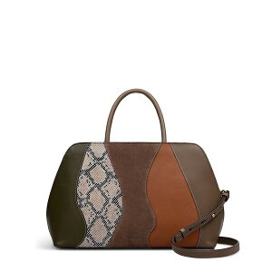 ���h���[ ���f�B�[�X �o�b�O �p�b�`���[�N Radley Liverpool Street - Patchwork Medium Ziptop Satchel Bag Coffee �R�[�q�[