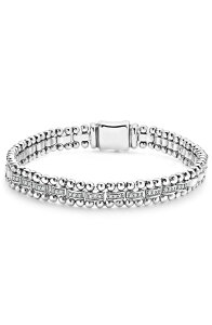 ���S�X ���f�B�[�X �A�N�Z�T���[ �u���X���b�g�E�o���O���E�A���N���b�g LAGOS Caviar Spark Diamond Link Bracelet Silver/ Diamond �V���o�[