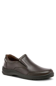 �X�v�����O�X�e�b�v �����Y �V���[�Y ���U�[ Spring Step Abisko Leather Slip-On Dark Brown �u���E��