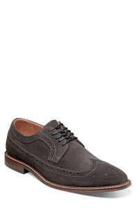 �X�e�C�V�[�A�_���X �����Y �V���[�Y �X�G�[�h �_�[�r�[ Stacy Adams Marligan Suede Longwing Derby Dark Gray �O���[