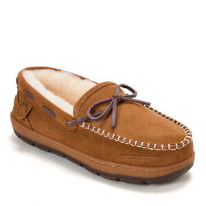 �f�B�A�t�H�[���Y �����Y �V���[�Y �T���_�� DEARFOAMS Fireside Forster Genuine Shearling Moccasin Chestnut