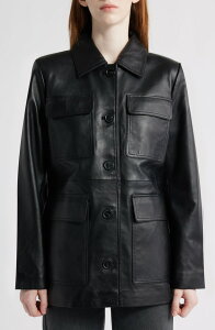 �x���i���h ���f�B�[�X �A�E�^�[ �W���P�b�g�E�u���]�� �V���c ���U�[ Bernardo Leather Shirt Jacket Black �u���b�N