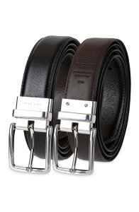 �R�[���n�[�� �����Y �A�N�Z�T���[ �x���g ���U�[ Cole Haan Reversible Feather Edge Leather Belt Black/ Brown �u���b�N