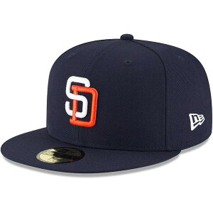 �j���[�G�� �����Y �A�N�Z�T���[ �X�q �E�[�� Men's New Era Navy San Diego Padres Cooperstown Collection Wool 59FIFTY Fitted Hat Navy �l�C�r�[