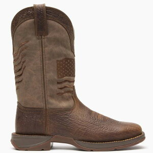 �h�D�����S �����Y �V���[�Y �u�[�c�E���C���u�[�c DURANGO Brown Distressed Flag Embroidery Western Boot Acorn �u���E��