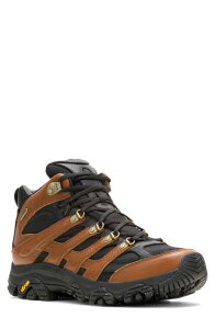 ������ �����Y �V���[�Y �u�[�c�E���C���u�[�c ���U�[ Merrell Moab 3 Luxe Leather Waterproof Mid Hiking Boot Black/ Brown �u���b�N