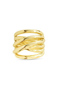 �X�^�[�����O�t�H�[�G�o�[ ���f�B�[�X �A�N�Z�T���[ �w�� Sterling Foreverebecca Layered Band Ringold �S�[���h