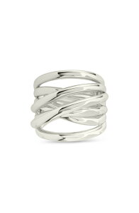 �X�^�[�����O�t�H�[�G�o�[ ���f�B�[�X �A�N�Z�T���[ �w�� Sterling Foreverebecca Layered Band Ring Silver �V���o�[