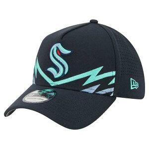 �j���[�G�� �����Y �A�N�Z�T���[ �X�q Men's New Era Deep Sea Blue Seattle Kraken Zig Zag 39THIRTY A-Frame Perforated Flex Hat Navy �l�C�r�[