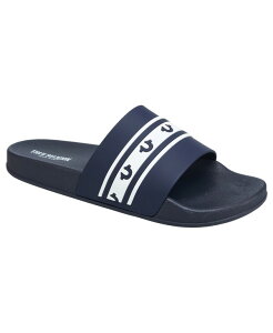 �g�D���[�����W���� �����Y �V���[�Y �T���_�� �J���[�u���b�N ���S True Religion Snoop Colorblock Logo Pool Slide Navy �l�C�r�[