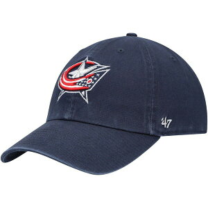 �t�H�[�e�B�[�Z�u�� �����Y �A�N�Z�T���[ �X�q �W���P�b�g Men's '47 Navy Columbus Blue Jackets Team Clean Up Adjustable Hat Navy �l�C�r�[