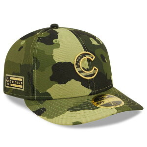 �j���[�G�� �����Y �A�N�Z�T���[ �X�q Men's New Era Camo Chicago Cubs 2022 Armed Forces Day On-Field Low Profile 59FIFTY Camo