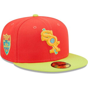 �j���[�G�� �����Y �A�N�Z�T���[ �X�q Men's New Era Red/Neon Green Chicago White Sox Lava Highlighter Combo 59FIFTY Fitted Hat Red ���b�h