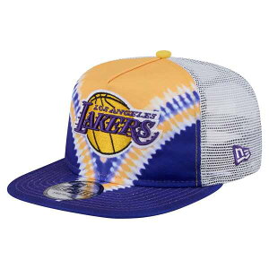�j���[�G�� �����Y �A�N�Z�T���[ �X�q Men's New Era Purple/Gold Los Angeles Lakers Throwback Dye Golfer Snapback Hat Purple �p�[�v��