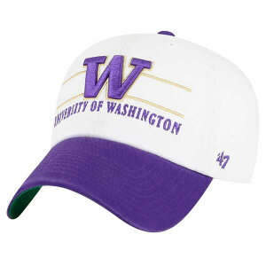 �t�H�[�e�B�[�Z�u�� �����Y �A�N�Z�T���[ �X�q Men's '47 White Washington Huskies Gridiron Clean Up Adjustable Hat White �z���C�g