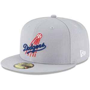 �j���[�G�� �����Y �A�N�Z�T���[ �X�q ���S Men's New Era Gray Los Angeles Dodgers Cooperstown Collection Logo 59FIFTY Fitted Hat Gray �O���[