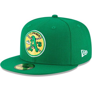 �j���[�G�� �����Y �A�N�Z�T���[ �X�q �E�[�� Men's New Era Green Oakland Athletics Cooperstown Collection Wool 59FIFTY Fitted Hat Green �O���[��