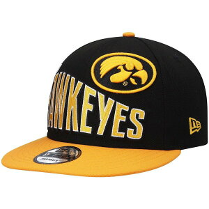 �j���[�G�� �����Y �A�N�Z�T���[ �X�q ���B���e�[�W Men's New Era Black Iowa Hawkeyes Two-Tone Vintage Wave 9FIFTY Snapback Hat Black �u���b�N