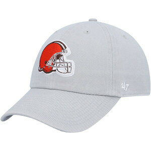 �t�H�[�e�B�[�Z�u�� �����Y �A�N�Z�T���[ �X�q Men's '47 Gray Cleveland Browns Team Clean Up Adjustable Hat Gray �O���[