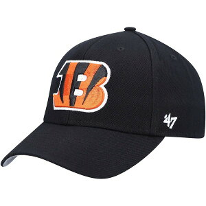 �t�H�[�e�B�[�Z�u�� �����Y �A�N�Z�T���[ �X�q ���S Men's '47 Black Cincinnati Bengals Logo MVP Adjustable Hat Black �u���b�N