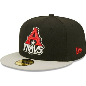 �j���[�G�� �����Y �A�N�Z�T���[ �X�q Men's New Era Black Arkansas Travelers Authenticollection Road 59FIFTY Fitted Hat Black �u���b�N