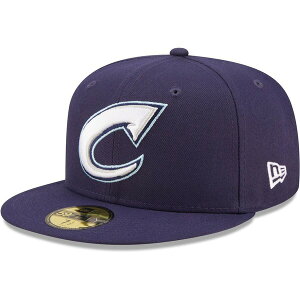 �j���[�G�� �����Y �A�N�Z�T���[ �X�q Men's New Era Navy Columbus Clippers Authenticollection 59FIFTY Fitted Hat Navy �l�C�r�[