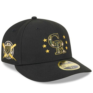 �j���[�G�� �����Y �A�N�Z�T���[ �X�q Men's New Era Black Colorado Rockies 2024 Armed Forces Day Low Profile 59FIFTY Fitted Hat Black �u���b�N