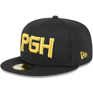 �j���[�G�� �����Y �A�N�Z�T���[ �X�q Men's New Era Black Pittsburgh Pirates City Connect Batting Practice 59FIFTY Fitted Hat Black �u���b�N