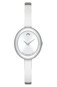 ���o�h ���f�B�[�X �A�N�Z�T���[ �r���v Movado Museum Oval Bangle Watch 22mm x 26mm Blue Dial �u���[