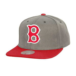 �~�b�`�F��&�l�X �����Y �A�N�Z�T���[ �X�q Men's Mitchell & Ness Gray Boston Red Sox Cooperstown Collection Basic Flip Snapback Hat Gray �O���[